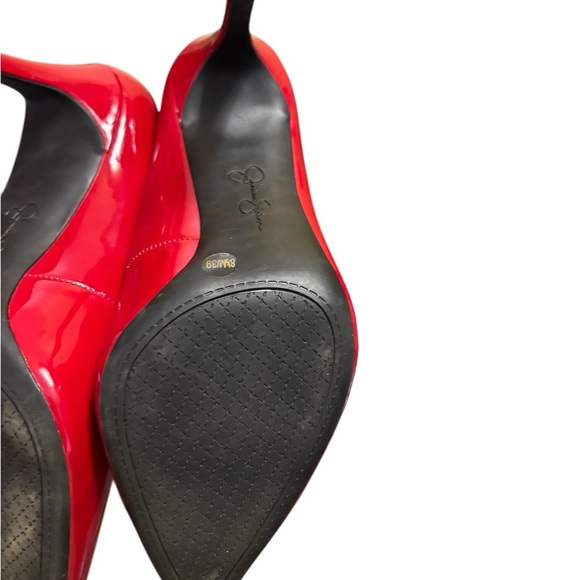 Jessica Simpson Red Patent Leather Stiletto Heels - Picture 4 of 6